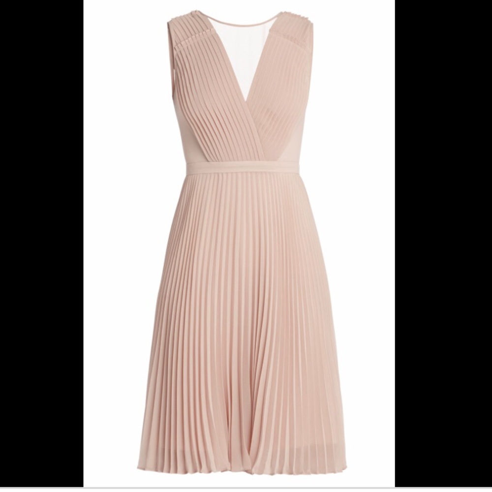 Deborah nude color pleated dress
